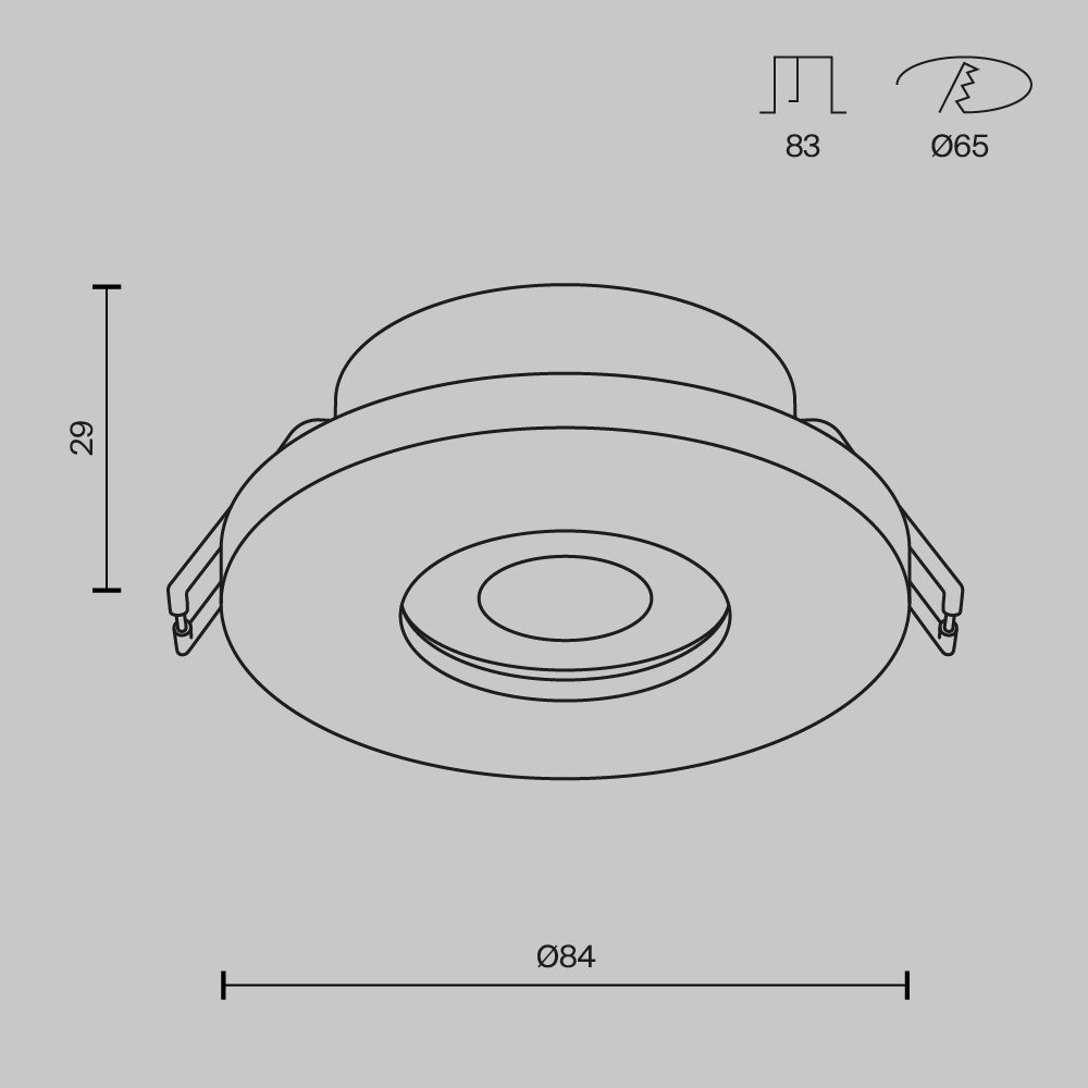 картинка Встраиваемый светильник Technical DL083-01-GU10-RD-B от магазина pro-decor.kz