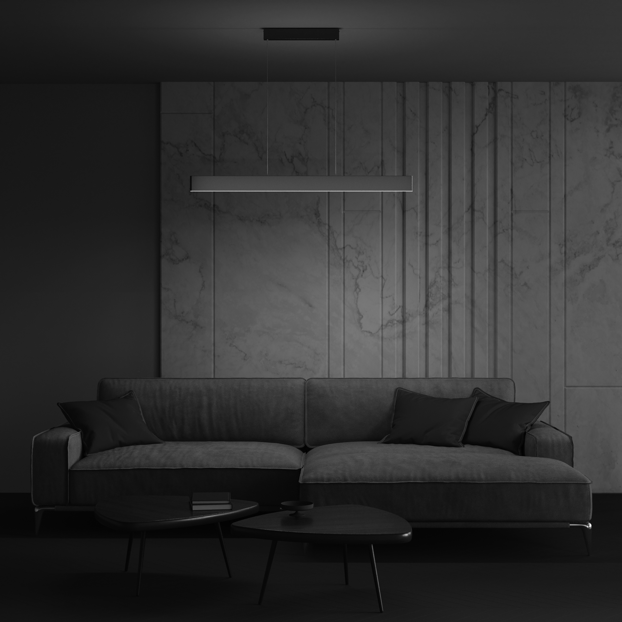 картинка Подвесной светодиодный светильник Maytoni Step P010PL-L30G4K от магазина pro-decor.kz