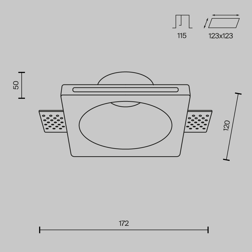 картинка Встраиваемый светильник Technical DL001-1-01-W-1 от магазина pro-decor.kz