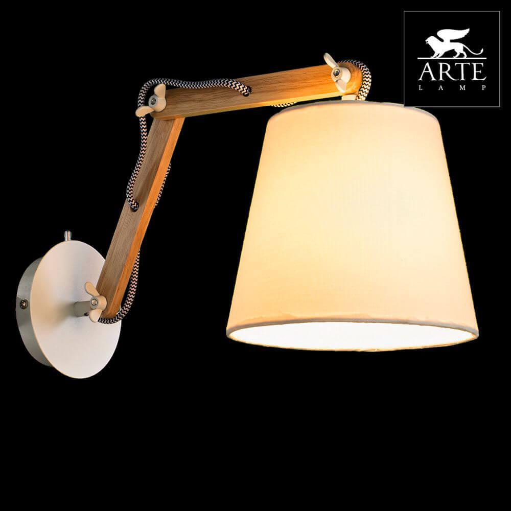 картинка Настенный светильник Arte Lamp Pinoccio A5700AP-1WH от магазина pro-decor.kz