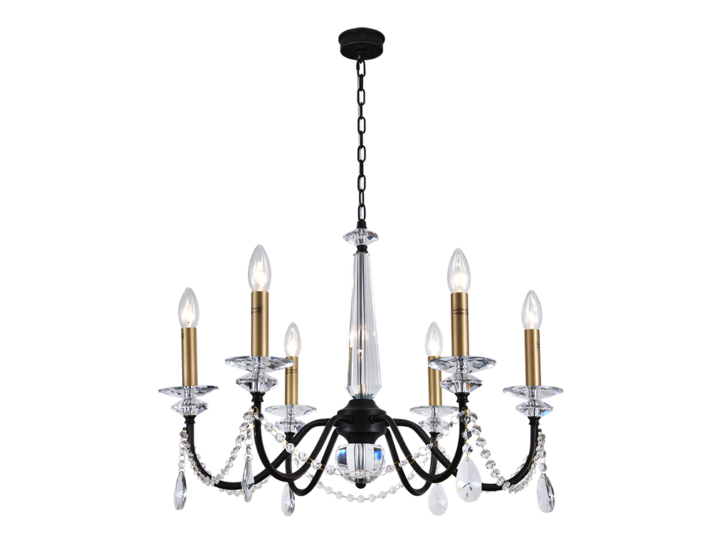 картинка NEWPORT 3970 3976/C black+brass, Люстра от магазина pro-decor.kz