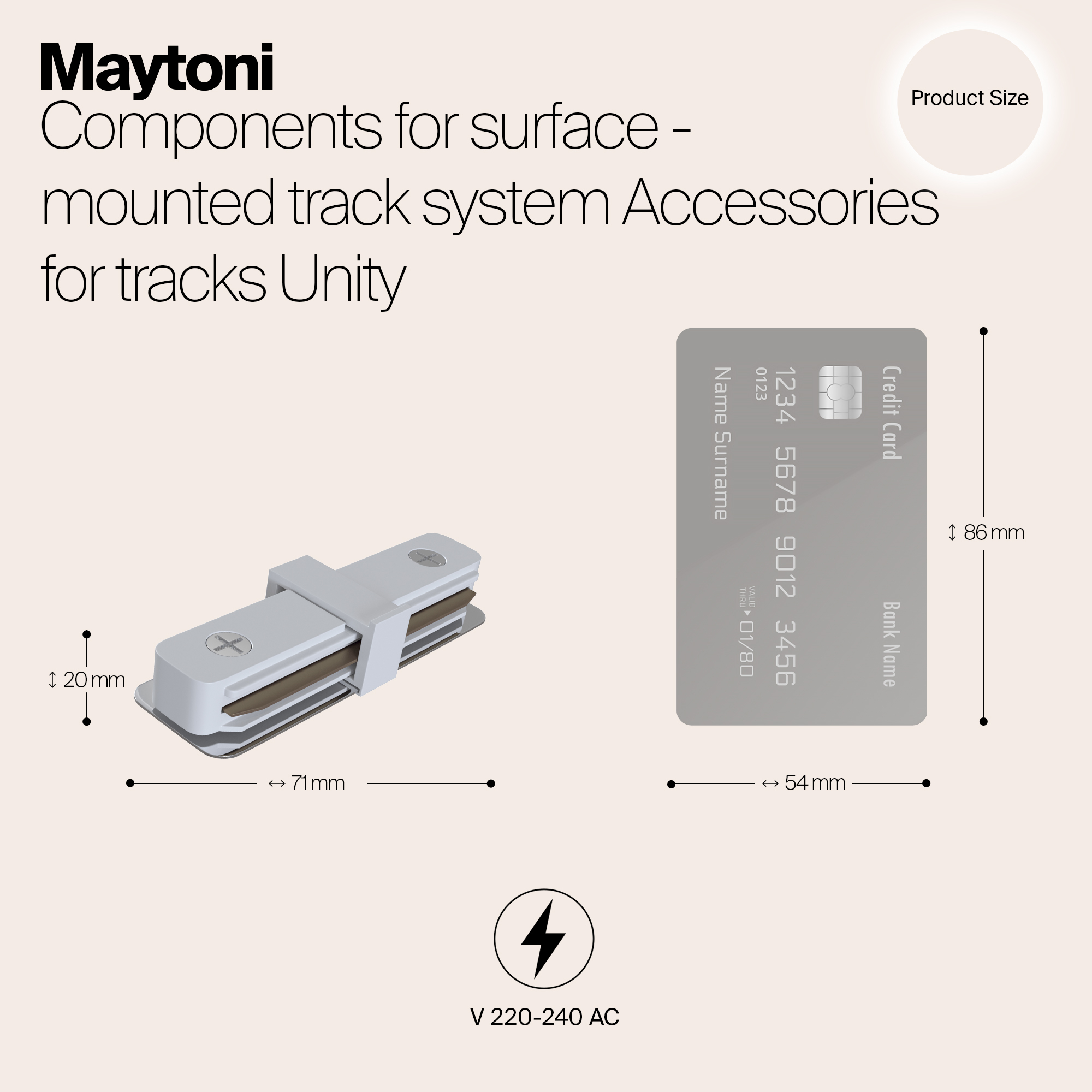 картинка Коннектор прямой Maytoni Track TRA001C-11W от магазина pro-decor.kz