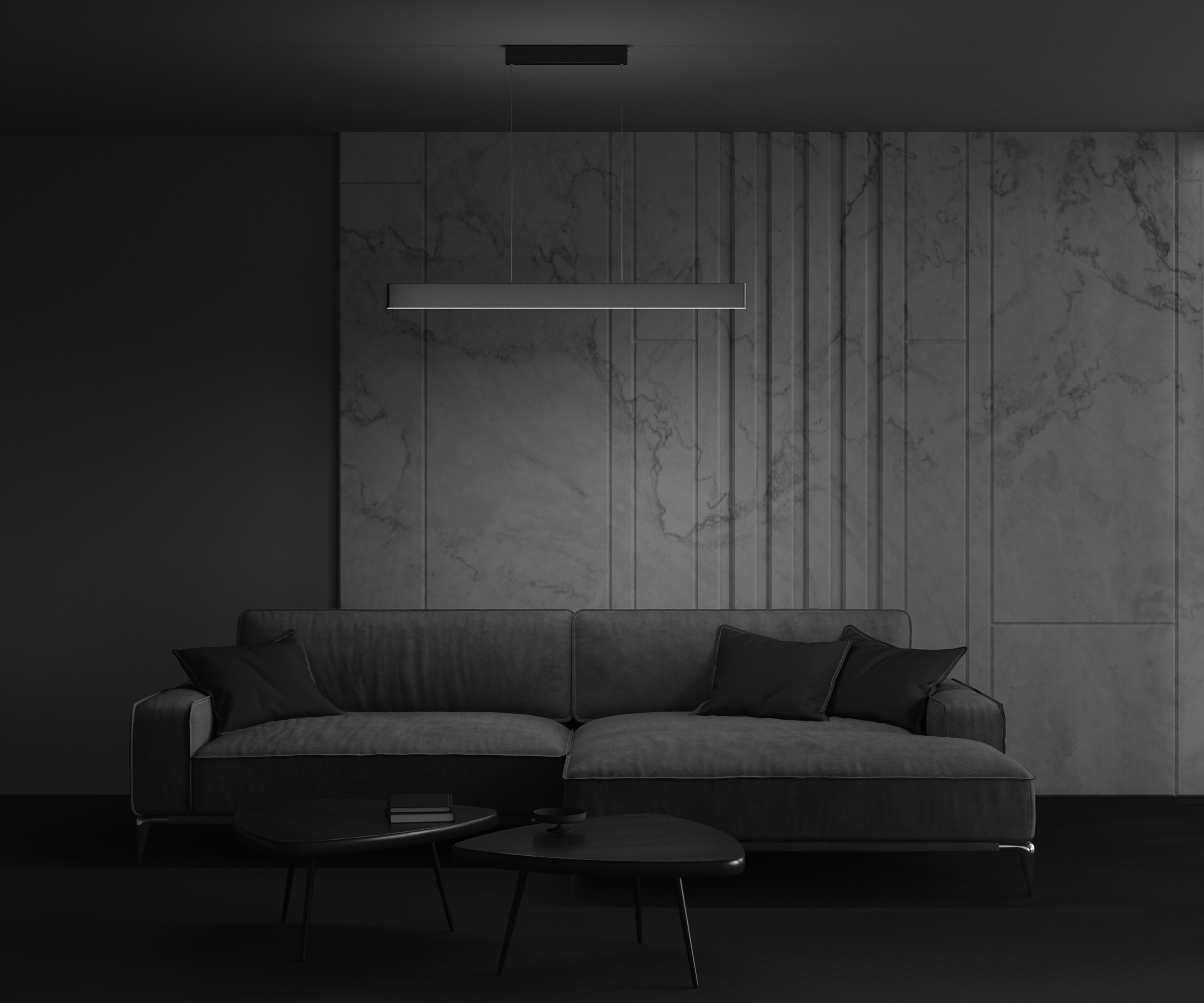 картинка Подвесной светодиодный светильник Maytoni Step P010PL-L30G4K от магазина pro-decor.kz
