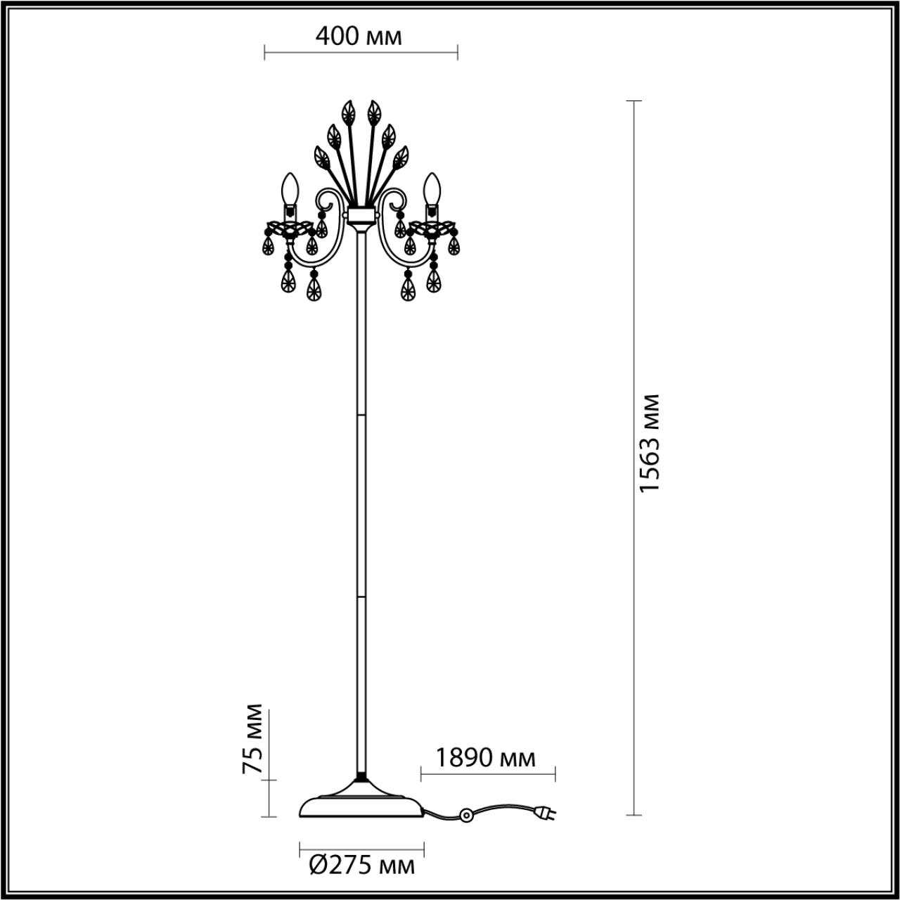 картинка Торшер Odeon Light Hall Versia 4977/3F от магазина pro-decor.kz