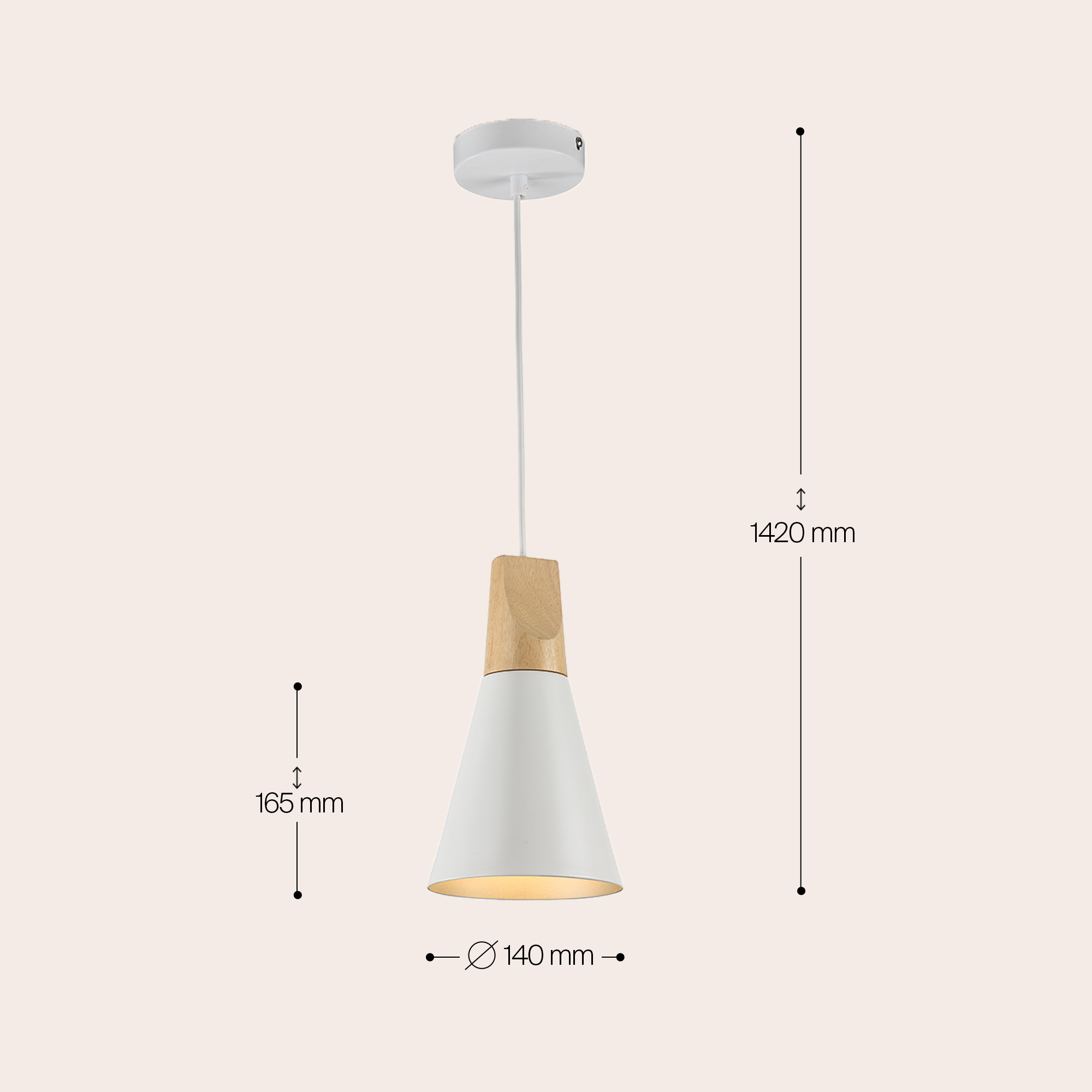 картинка Подвесной светильник Maytoni Bicones P359-PL-140-W от магазина pro-decor.kz