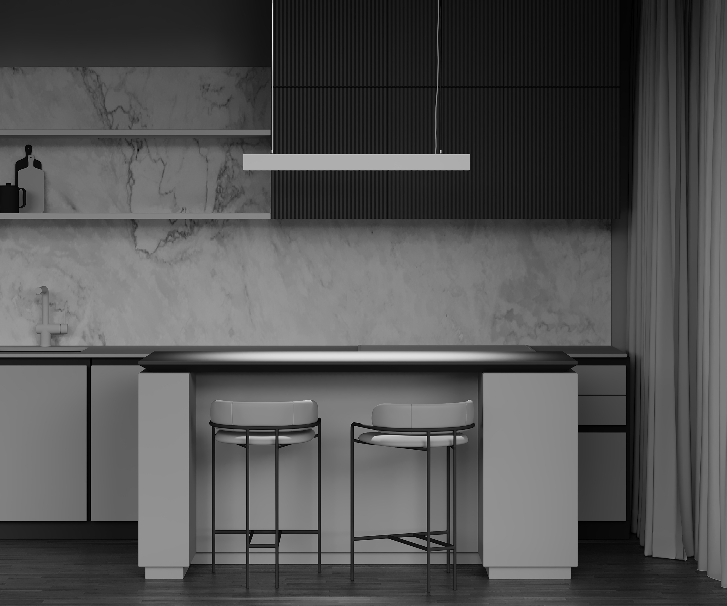 картинка Подвесной светодиодный светильник Maytoni Vinder P050PL-L40W4K от магазина pro-decor.kz