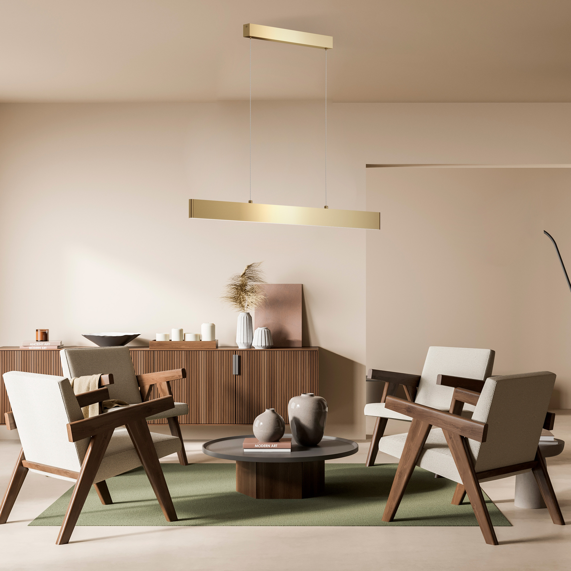 картинка Подвесной светодиодный светильник Maytoni Step P010PL-L23G3K от магазина pro-decor.kz
