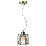 картинка 722013 Люстра LIMPIO 1х40W E27 БРОНЗА/ПРОЗРАЧНЫЙ от магазина pro-decor.kz