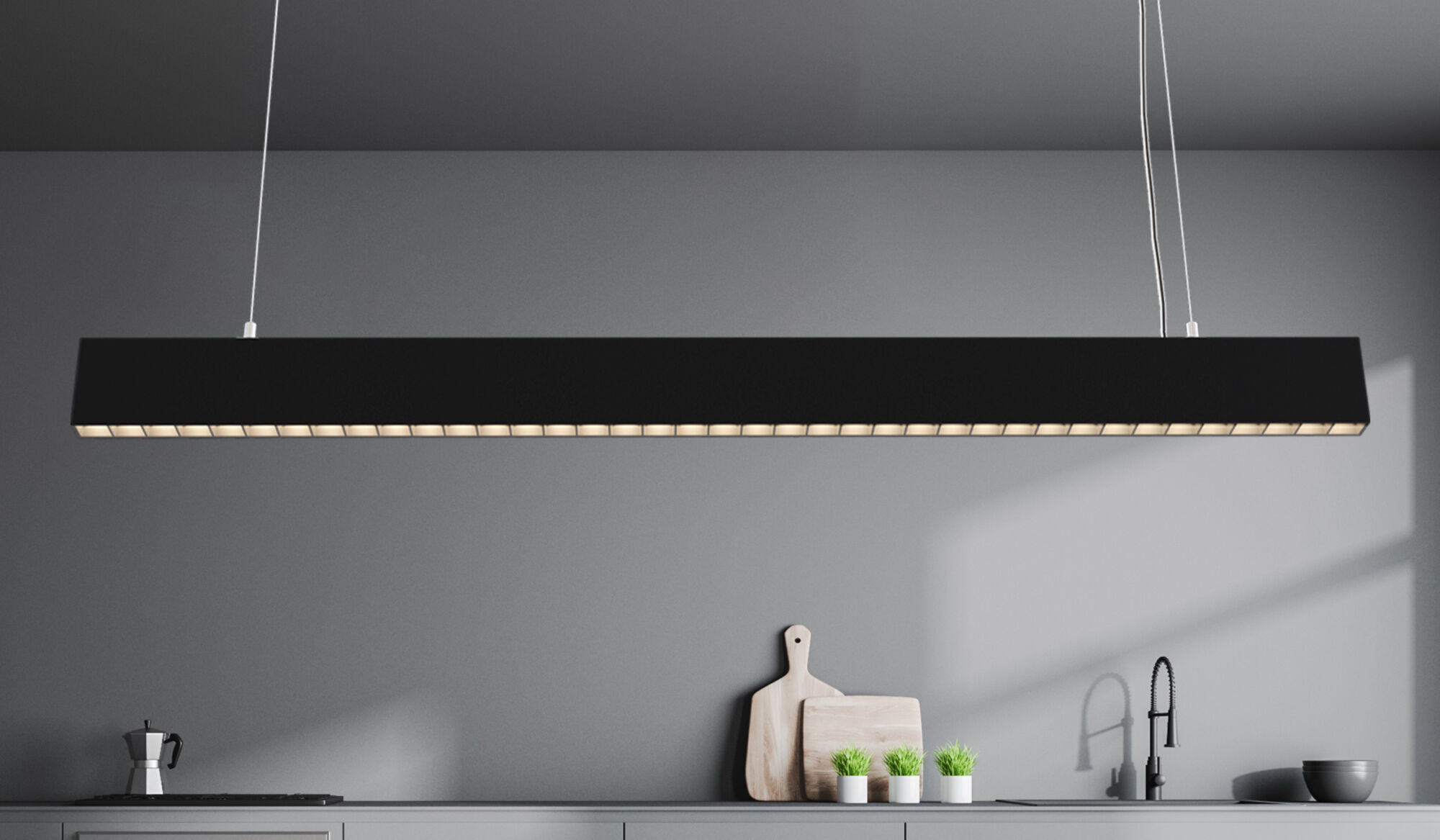 картинка Подвесной светодиодный светильник Maytoni Vinder P050PL-L40B4K от магазина pro-decor.kz