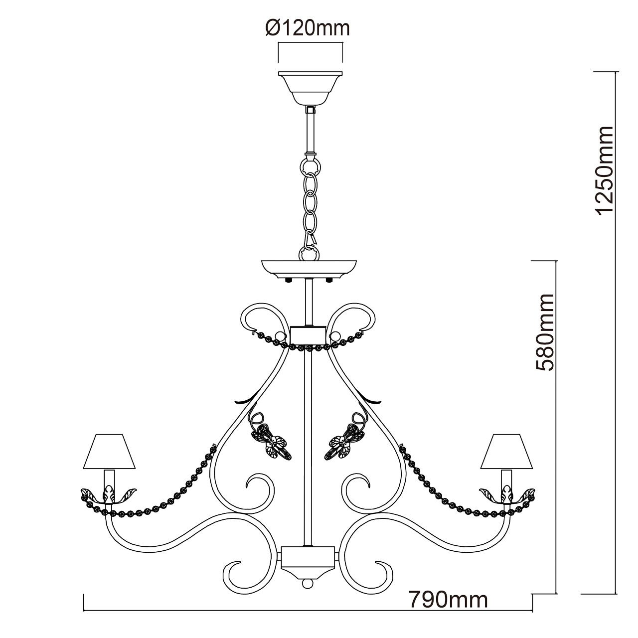 картинка Подвесная люстра Chiaro Валенсия 299011608 от магазина pro-decor.kz