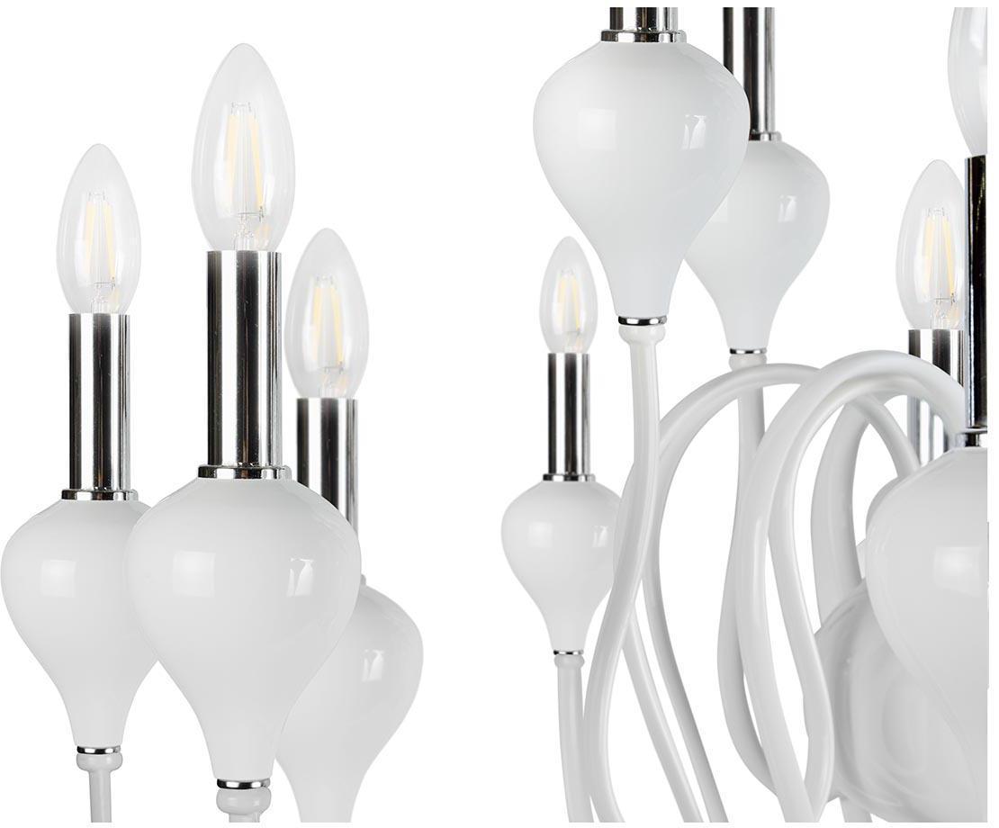 картинка Подвесная люстра iLamp Lady 88003-10+5 WH от магазина pro-decor.kz