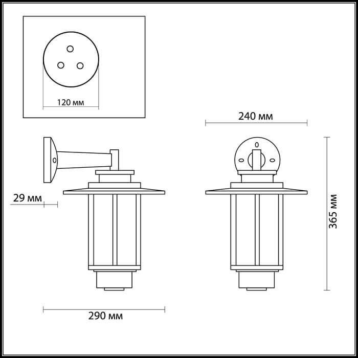 картинка Уличный настенный светильник Odeon Light Nature Mito 4047/1W от магазина pro-decor.kz