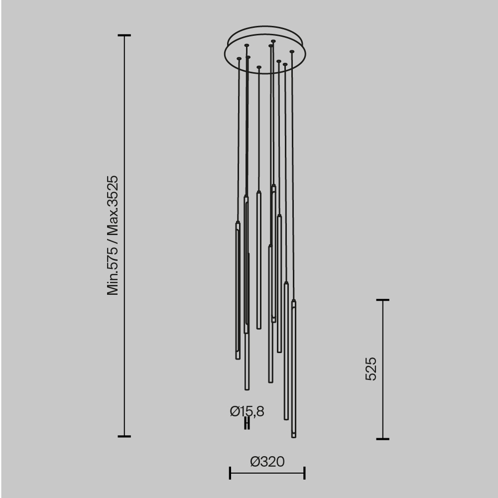 картинка Подвесной светильник Maytoni MOD236PL-L54BS3K от магазина pro-decor.kz