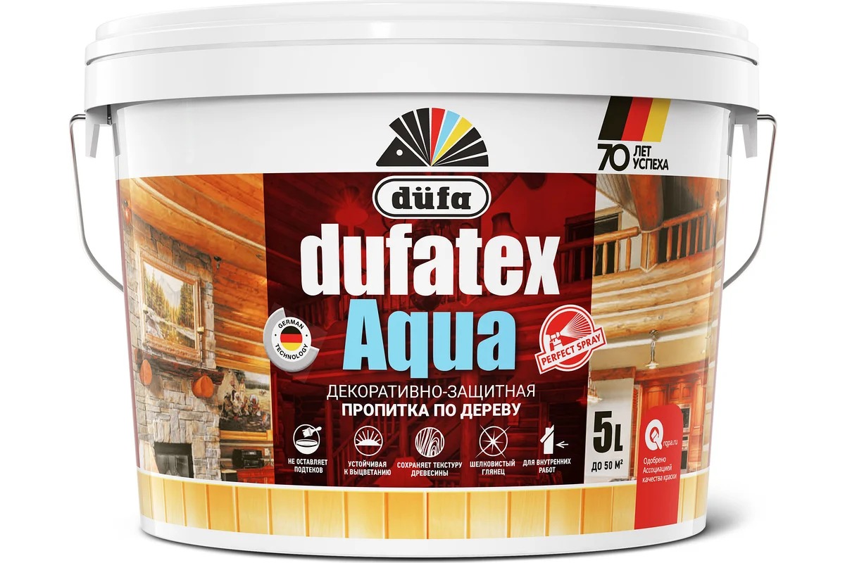 Купить Dufa Пропитка DUFATEX-AQUA бесцветный 5л Dufa Пропитка DUFATEX-AQUA бесцветный 5л