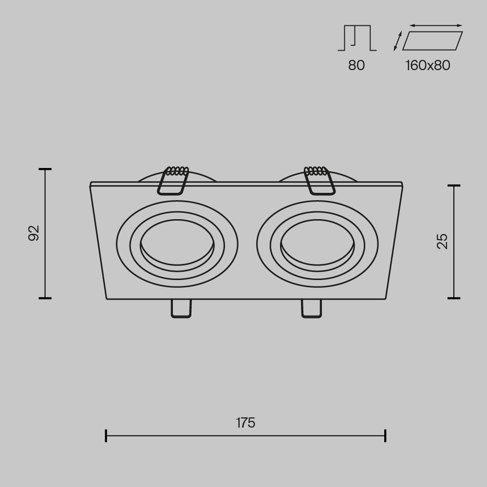 картинка Встраиваемый светильник Maytoni Atom DL024-2-02S от магазина pro-decor.kz