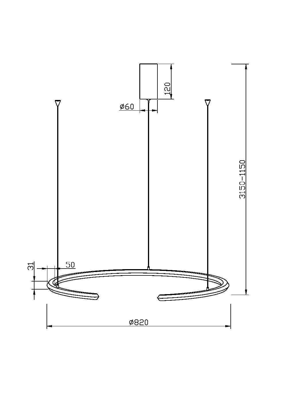 картинка Подвесной светильник Maytoni MOD276PL-L20W3K1 от магазина pro-decor.kz
