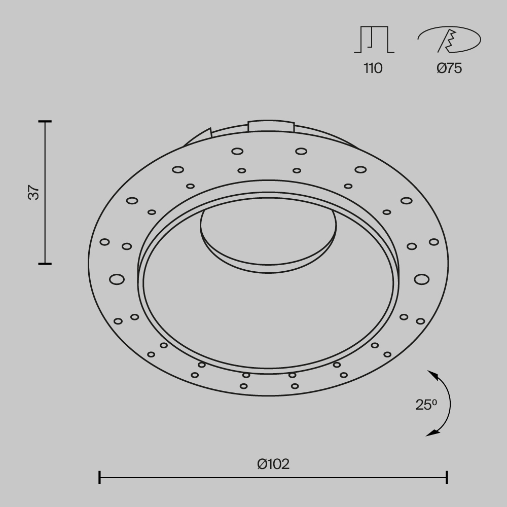 картинка Встраиваемый светильник Technical DL051-U-2WB Share от магазина pro-decor.kz