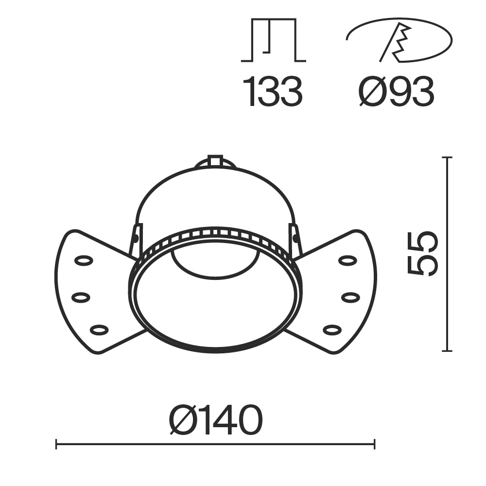 картинка Встраиваемый светильник Technical DL051-01-GU10-RD-W от магазина pro-decor.kz