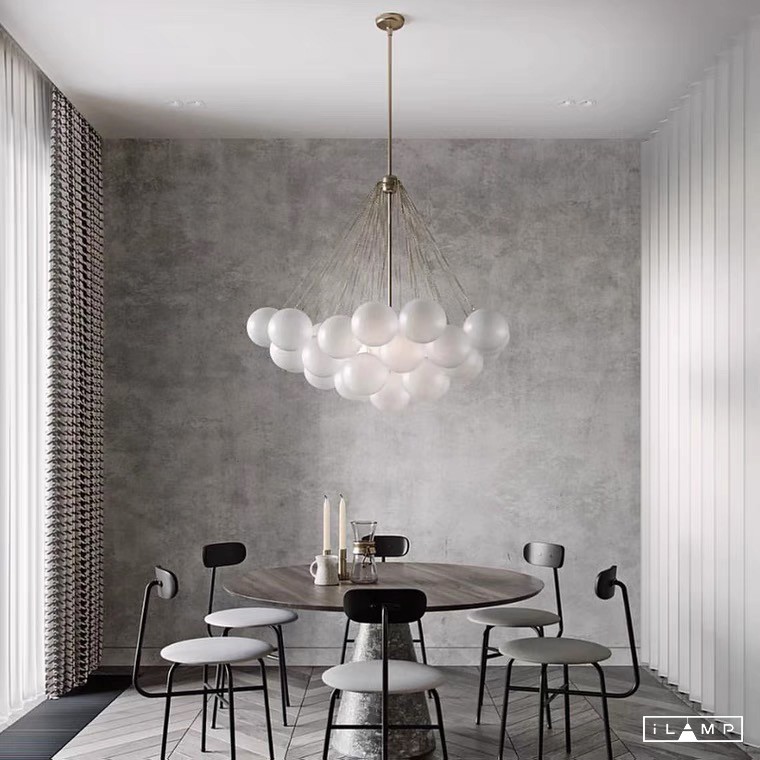 картинка Подвесная люстра iLamp GLOBE 10099P/3-D800 GOLD&WHITE от магазина pro-decor.kz