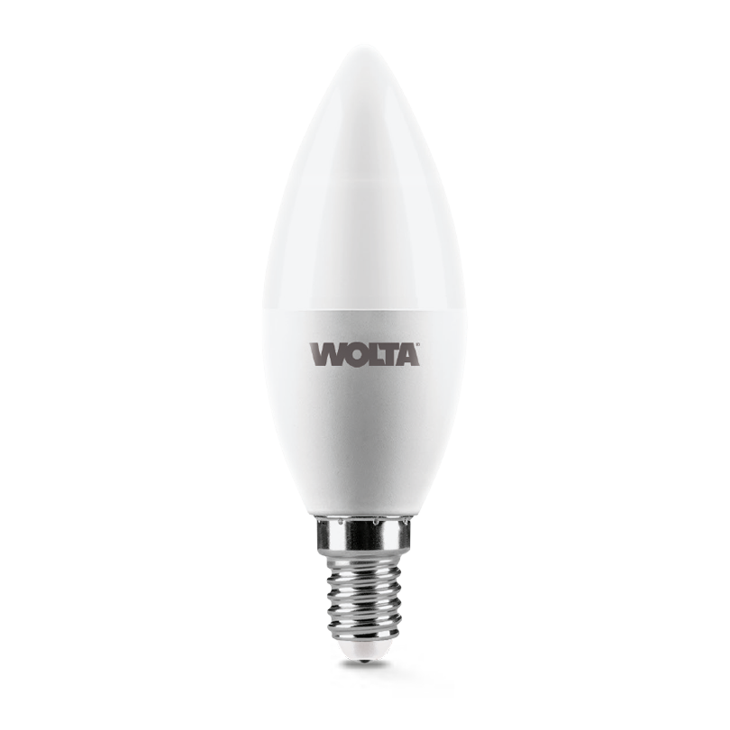 картинка Светодиодная лампа WOLTA 25YC12E14  Свеча  C37 12Вт 1050лм 3000К Е14 1/50 от магазина pro-decor.kz