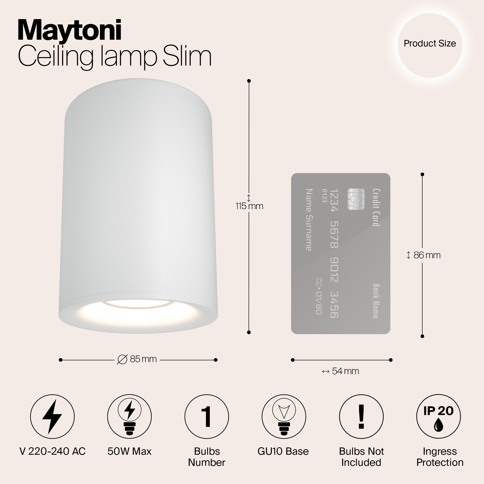 картинка Потолочный светильник Maytoni Alfa C012CL-01W от магазина pro-decor.kz