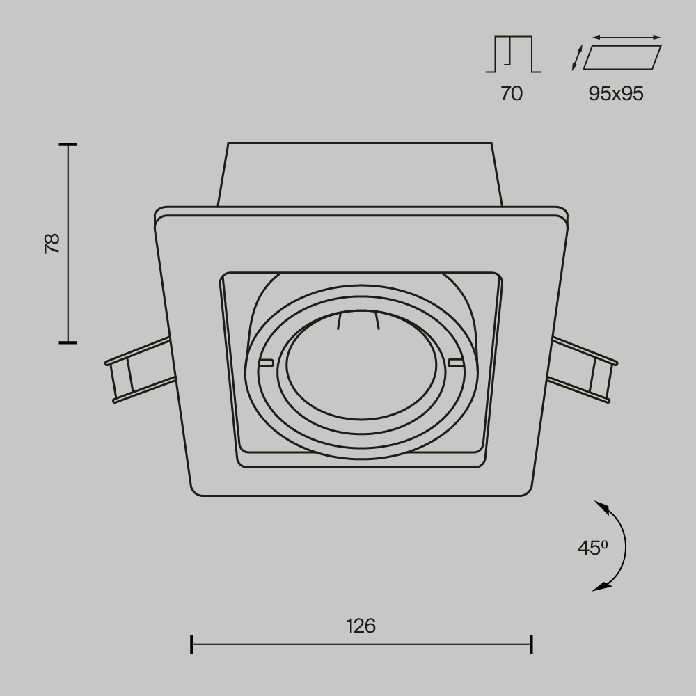 картинка Встраиваемый светильник Maytoni Metal DL008-2-01-W от магазина pro-decor.kz