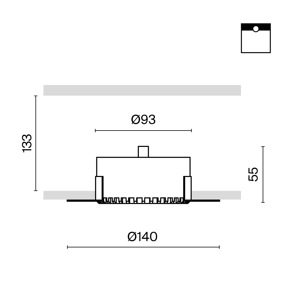 картинка Встраиваемый светильник Technical DL051-01-GU10-RD-W от магазина pro-decor.kz