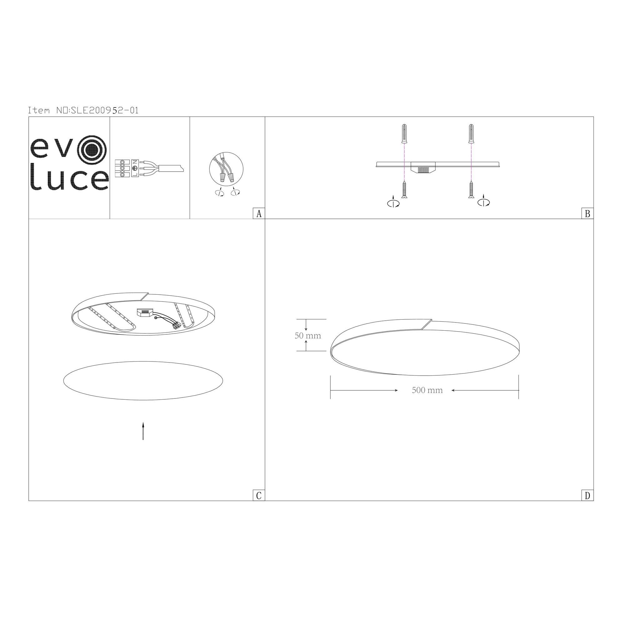 картинка Потолочный светодиодный светильник Evoluce Festa SLE200952-01 от магазина pro-decor.kz