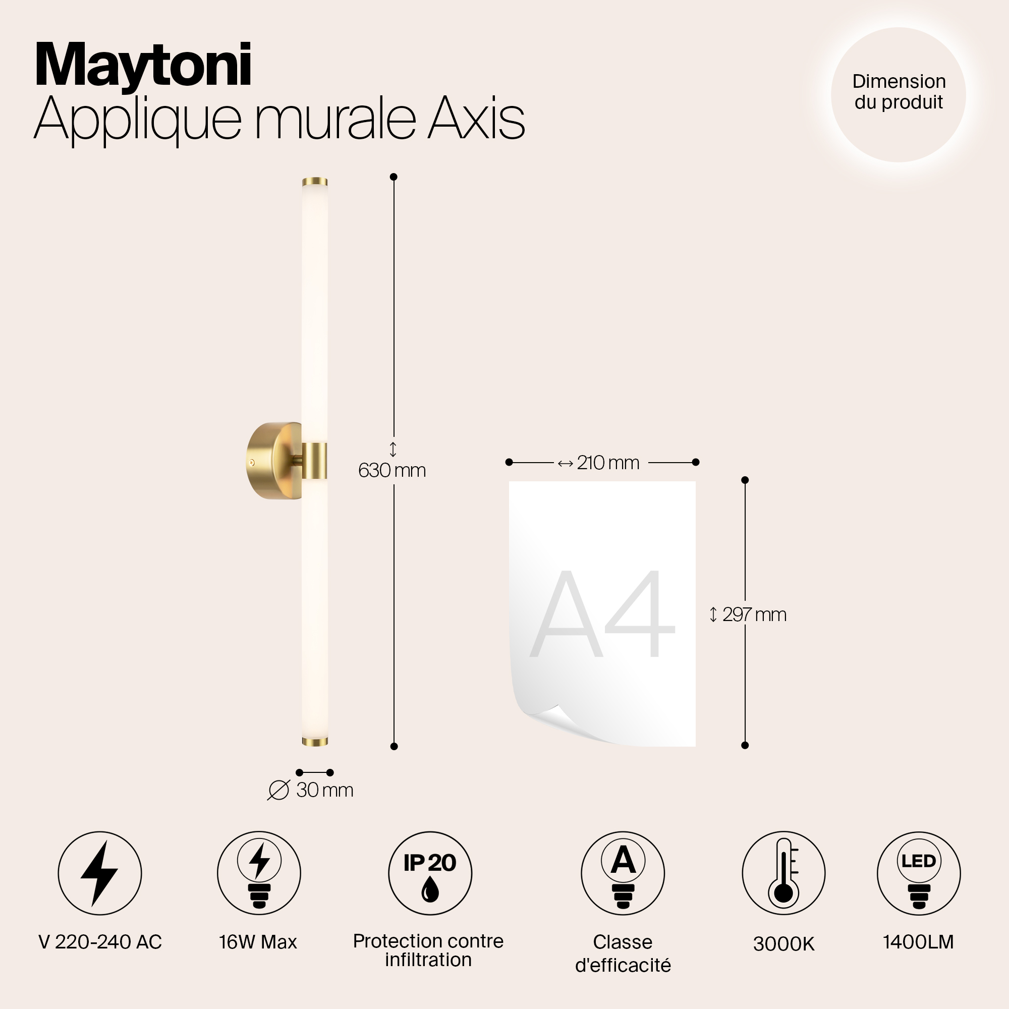 картинка Настенный светильник (бра) Maytoni MOD106WL-L16G3K магазин pro-decor.kz являющийся официальным дистрибьютором в Казахстане картинка Настенный светильник (бра) Maytoni MOD106WL-L16G3K от магазина pro-decor.kz