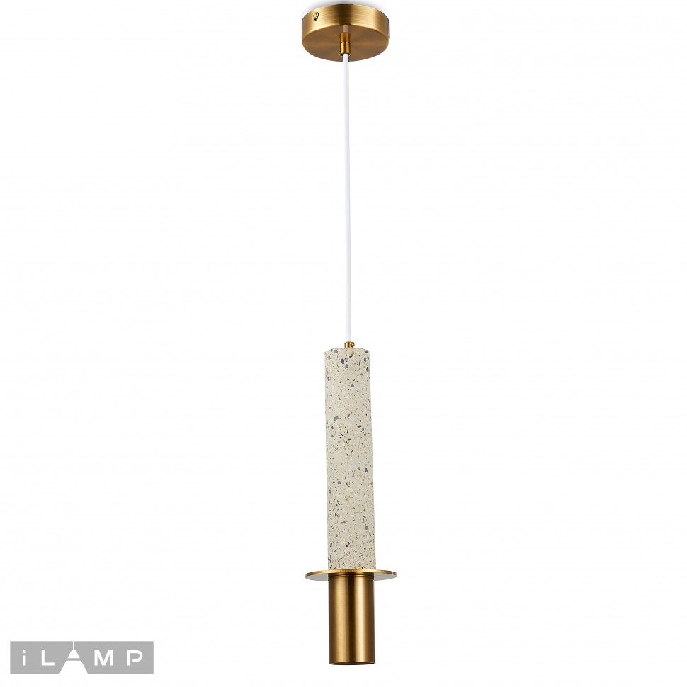картинка Светильник подвесной iLamp Lofty 10706-1 WH-BR от магазина pro-decor.kz