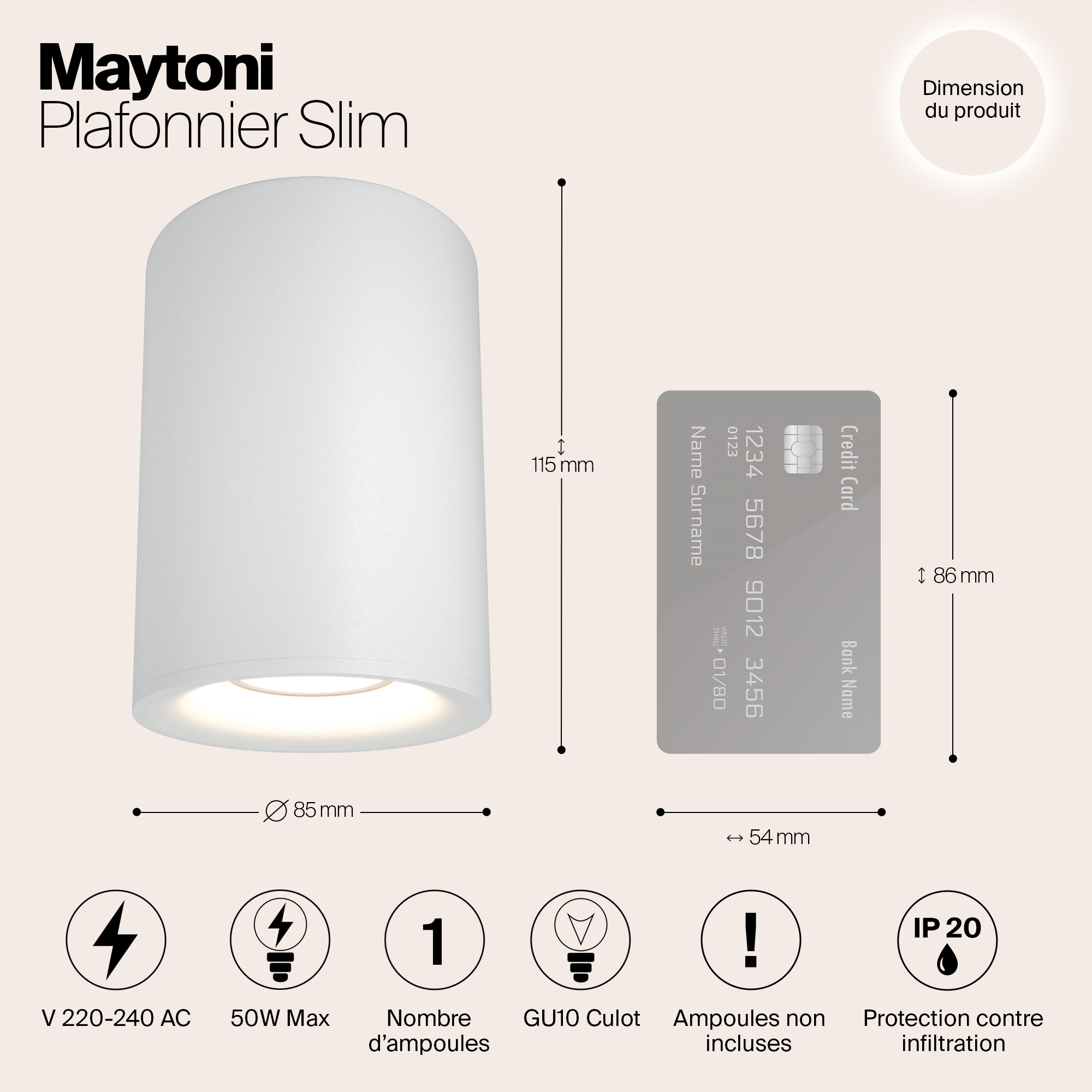 картинка Потолочный светильник Maytoni Alfa C012CL-01W от магазина pro-decor.kz