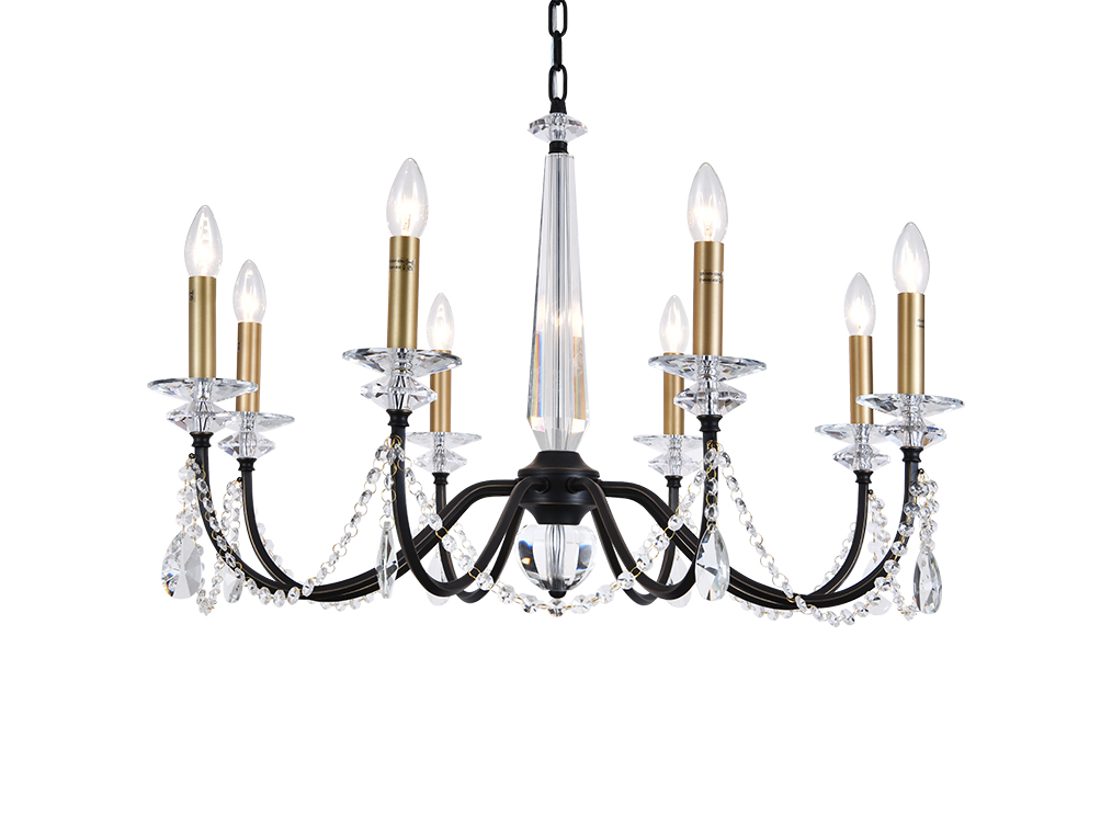 картинка NEWPORT 3970 3978/C black+brass, Люстра от магазина pro-decor.kz