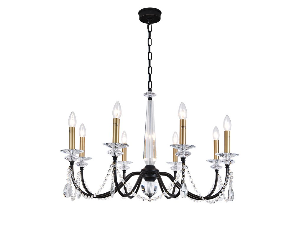 картинка NEWPORT 3970 3978/C black+brass, Люстра от магазина pro-decor.kz