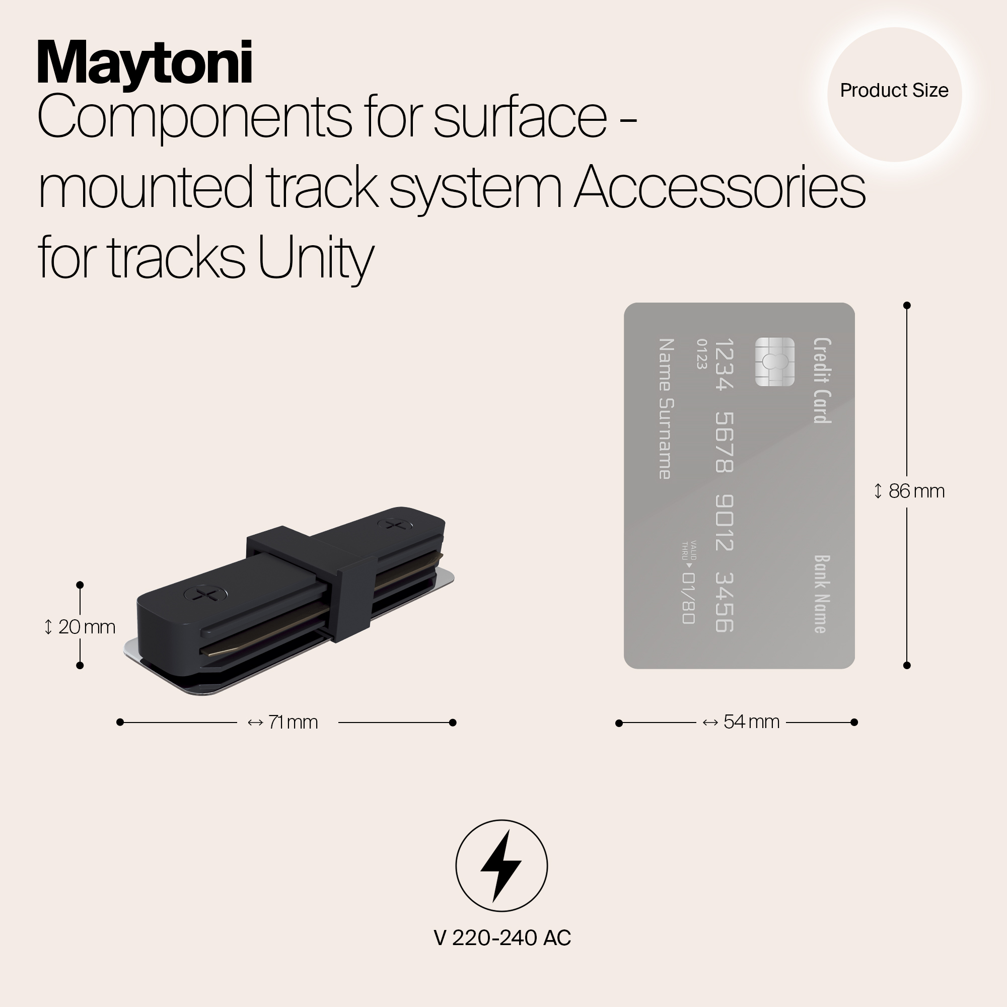 картинка Коннектор прямой Maytoni Track TRA001C-11B от магазина pro-decor.kz