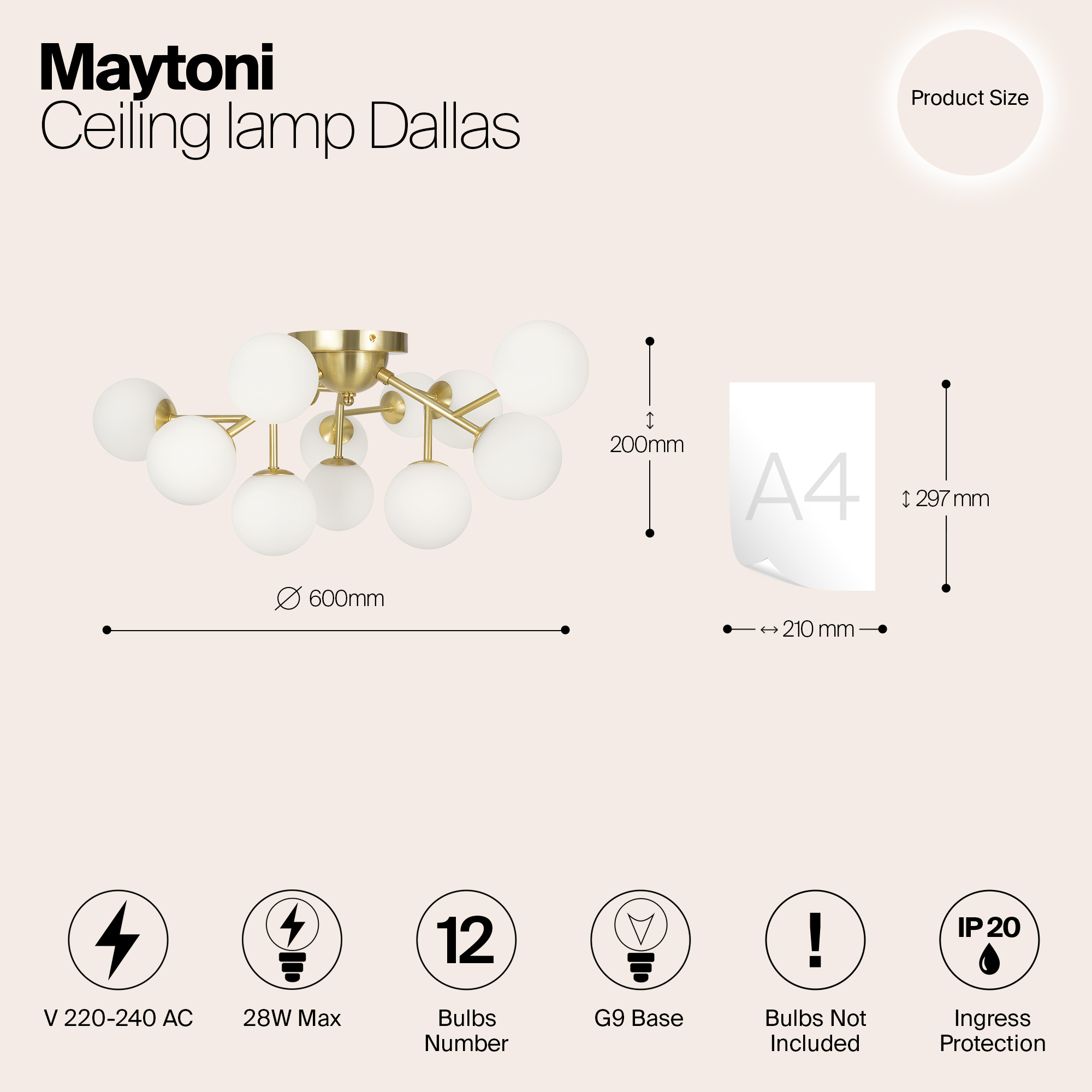 картинка Потолочная люстра  Maytoni MOD545CL-12BS от магазина pro-decor.kz