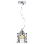 картинка 722014 Люстра LIMPIO 1х40W E27 ХРОМ/ПРОЗРАЧНЫЙ от магазина pro-decor.kz