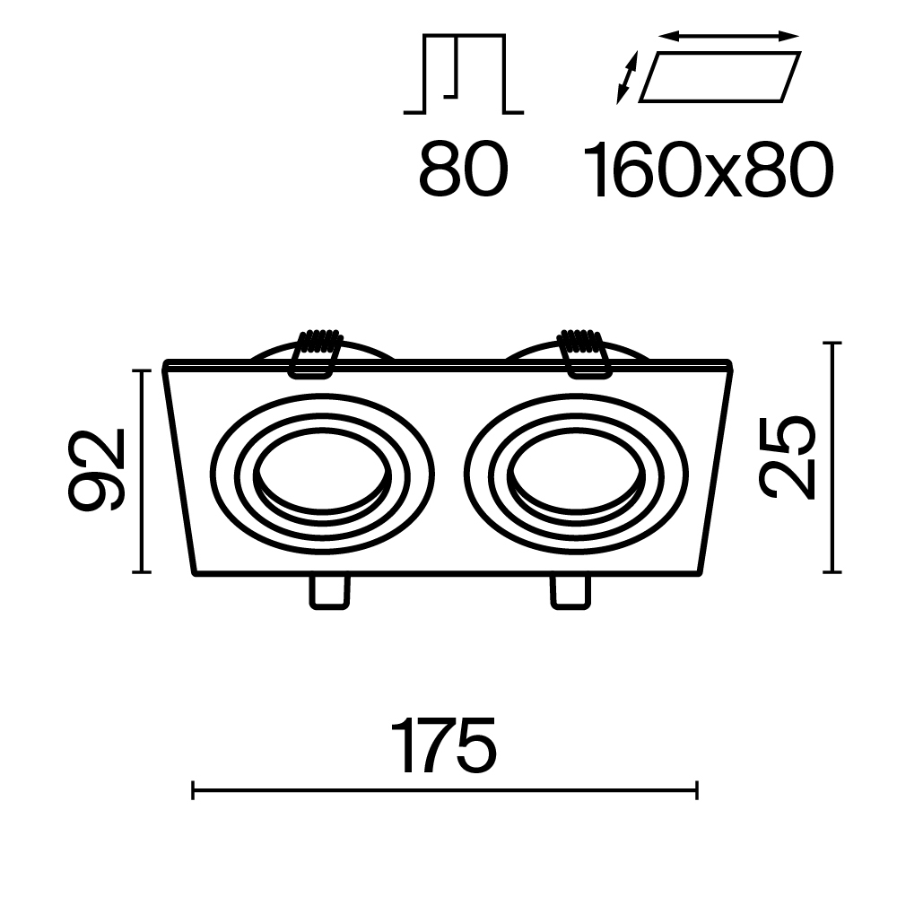 картинка Встраиваемый светильник Maytoni Atom DL024-2-02W от магазина pro-decor.kz