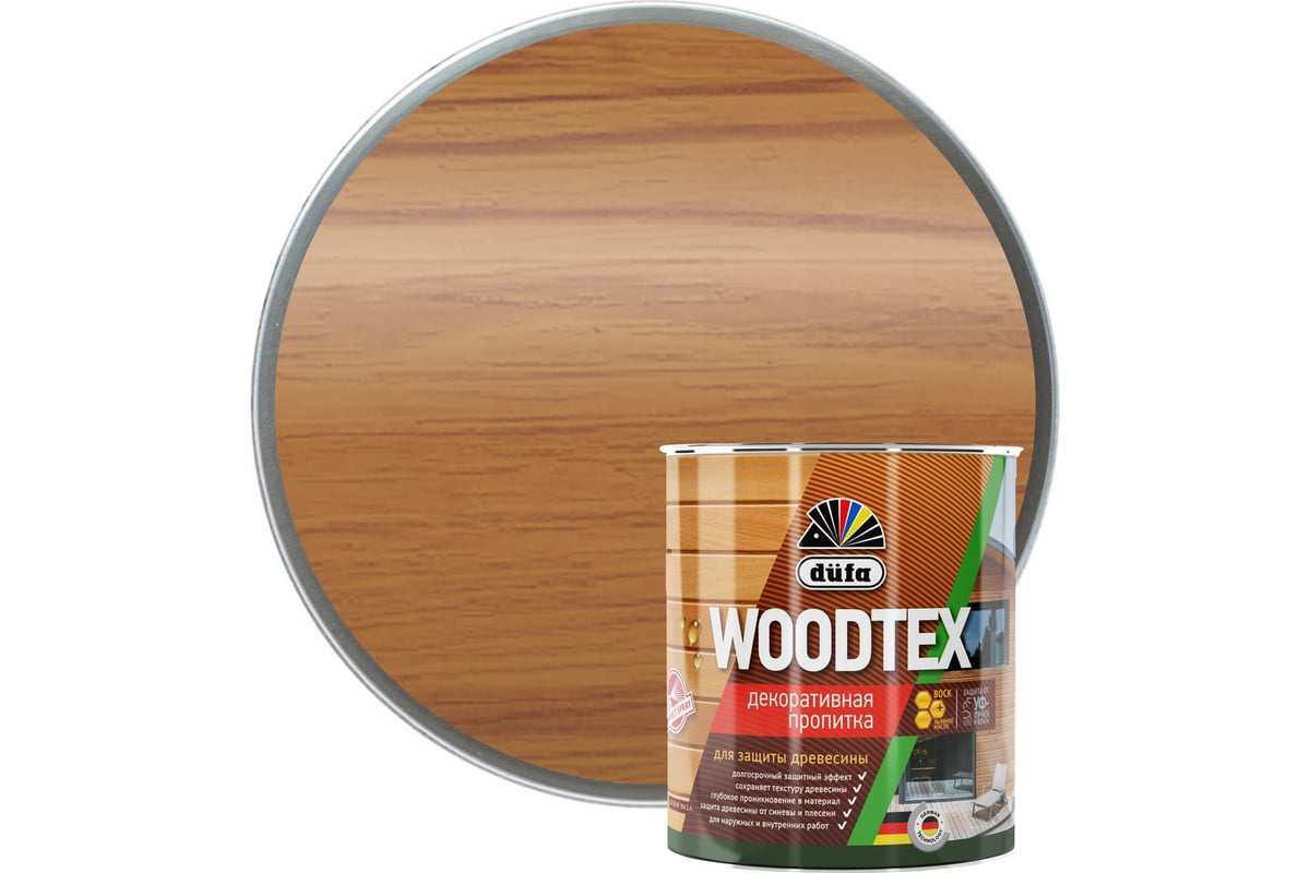 Купить Dufa Пропитка WOOD TEX тик 3л Dufa Пропитка WOOD TEX тик 3л