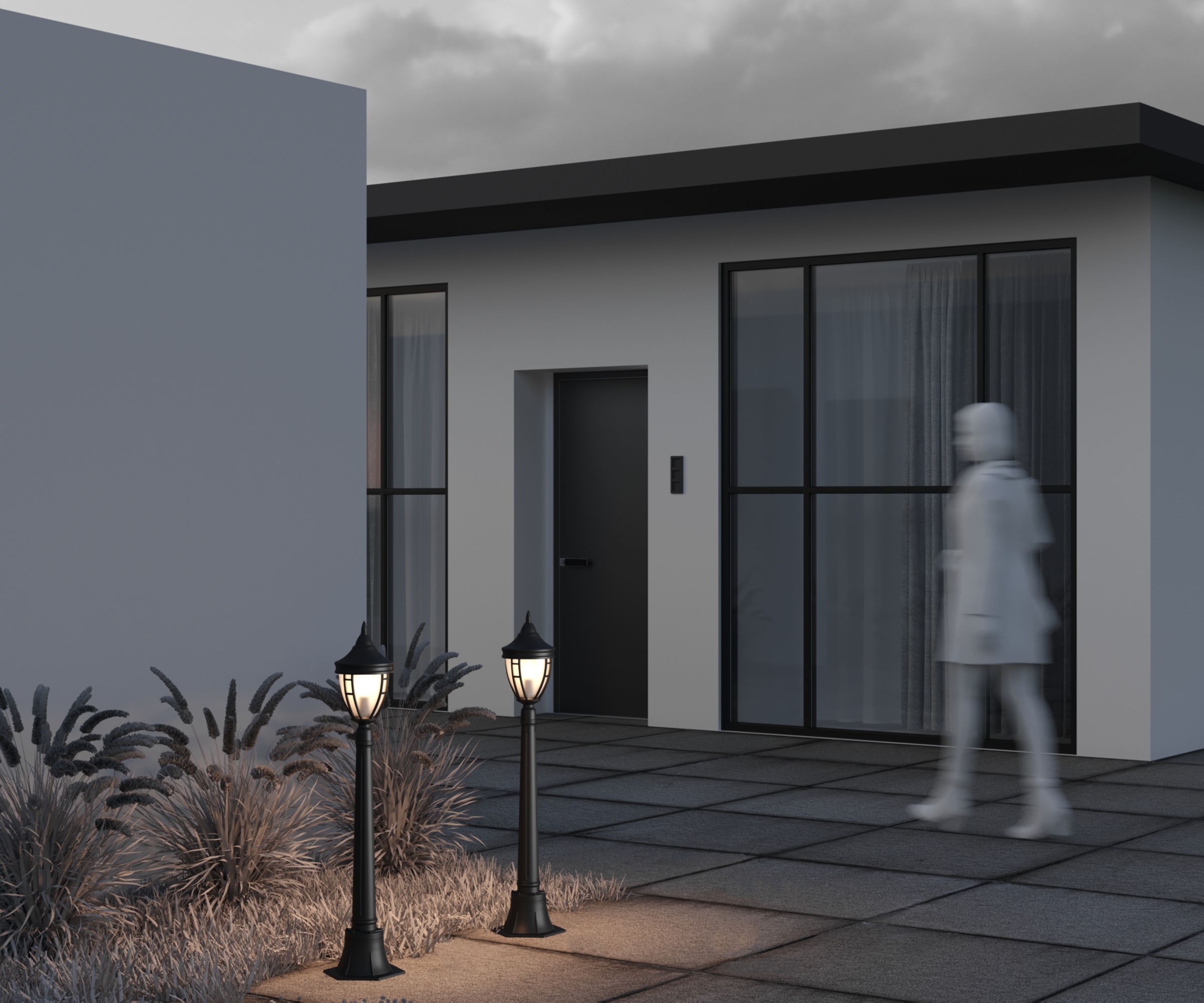 картинка Уличный светильник Maytoni Novara O026FL-01B от магазина pro-decor.kz