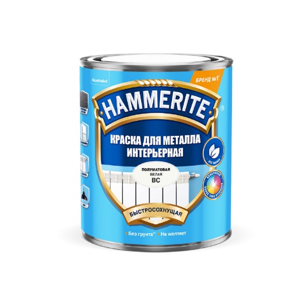 Купить Краска HAMMER д/мет интерьерная BC 0,5л Краска HAMMER д/мет интерьерная BC 0,5л