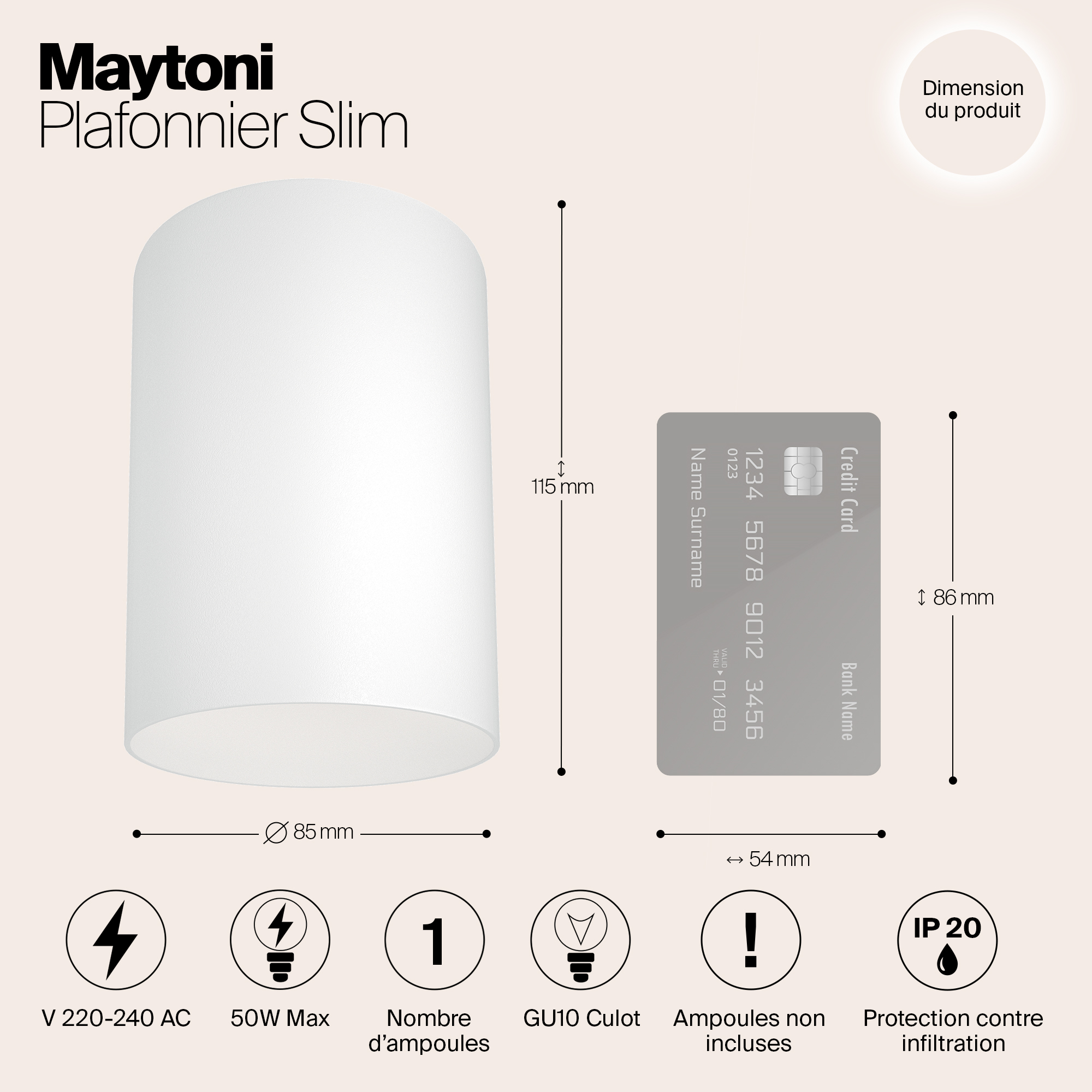 картинка Потолочный светильник Maytoni Alfa C014CL-01W от магазина pro-decor.kz