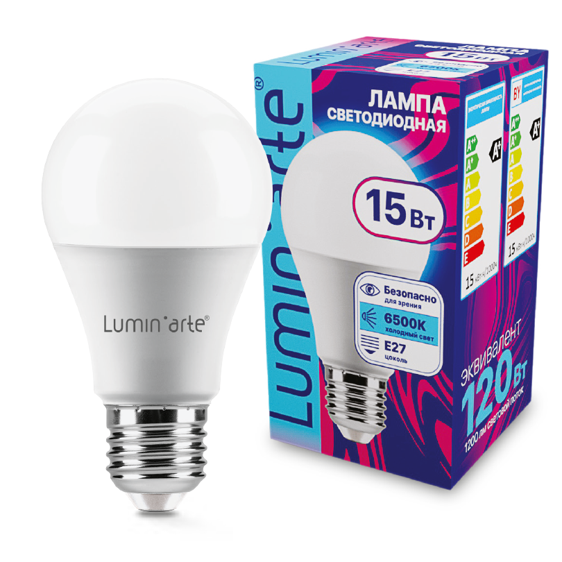 картинка Светодиодная лампа Wolta LSTD-A60-15W6KE27 от магазина pro-decor.kz