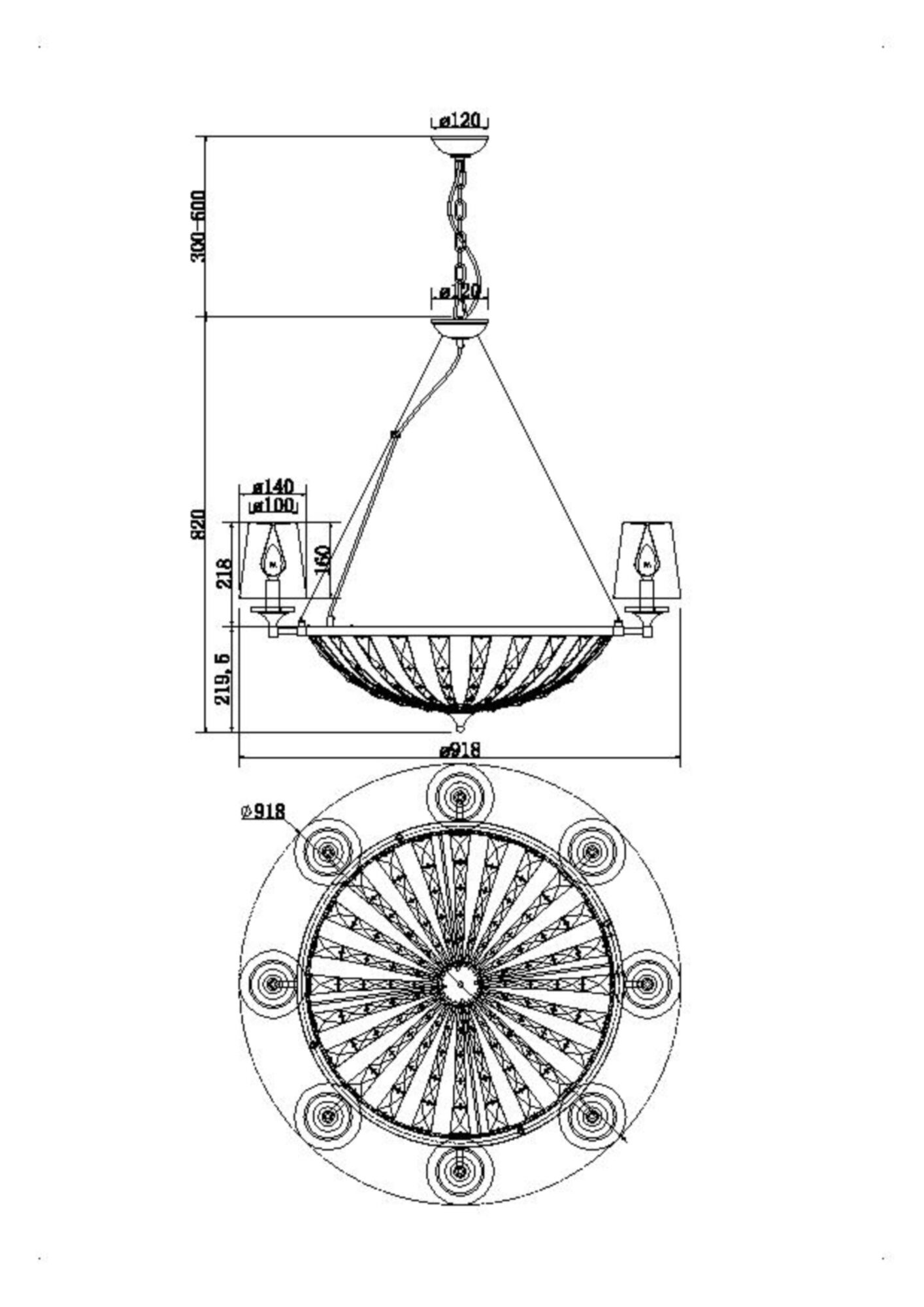 картинка Подвесной светильник Maytoni Pantheon H021PL-08CH от магазина pro-decor.kz