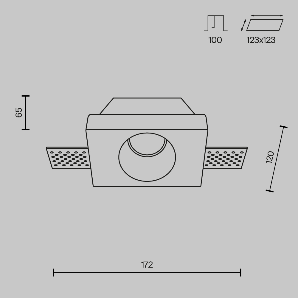 картинка Встраиваемый светильник Technical DL001-WW-01-W от магазина pro-decor.kz