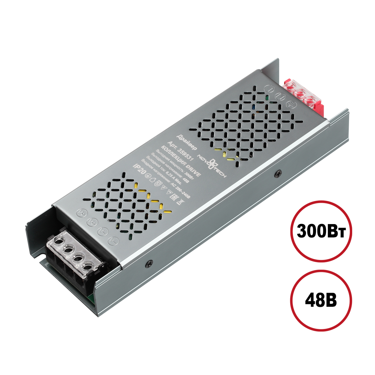 картинка 359531 DRIVE NT25 000 никель Драйвер IP20 300W 48V от магазина pro-decor.kz