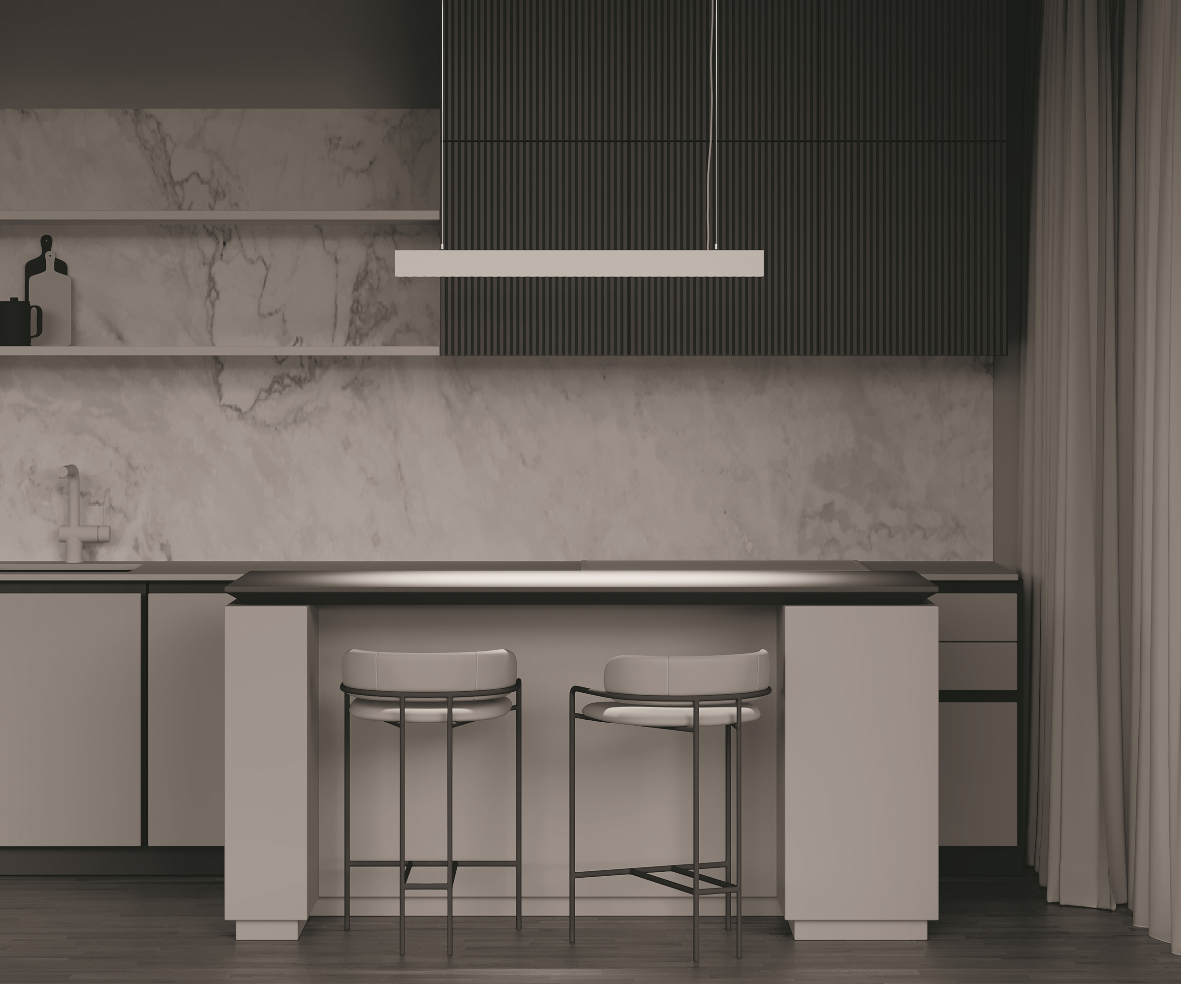 картинка Подвесной светодиодный светильник Maytoni Vinder P050PL-L40W4K от магазина pro-decor.kz