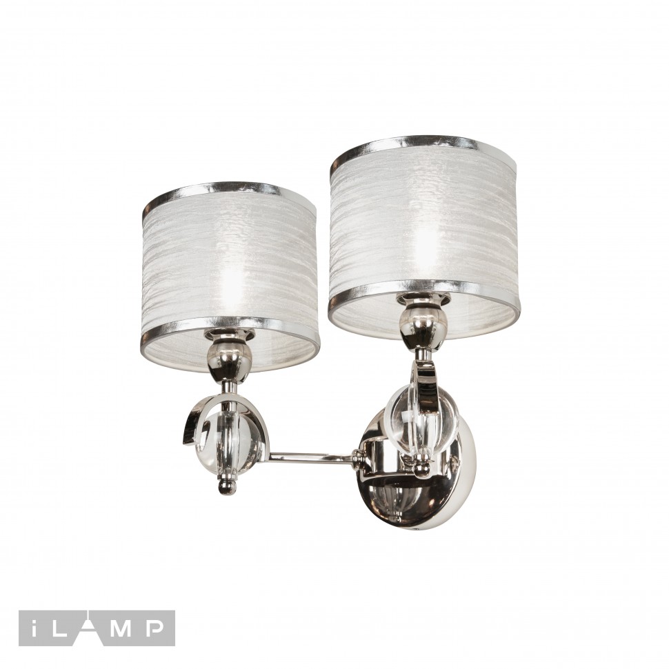 картинка Бра iLamp Chelsea W2400-2 Nickel от магазина pro-decor.kz