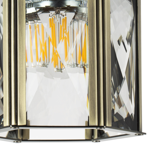 картинка 722013 Люстра LIMPIO 1х40W E27 БРОНЗА/ПРОЗРАЧНЫЙ от магазина pro-decor.kz
