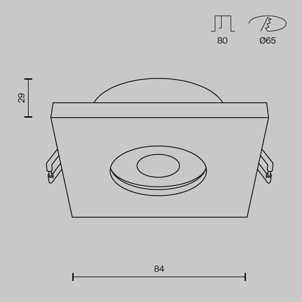 картинка Встраиваемый светильник Technical DL083-01-GU10-SQ-W STARK от магазина pro-decor.kz