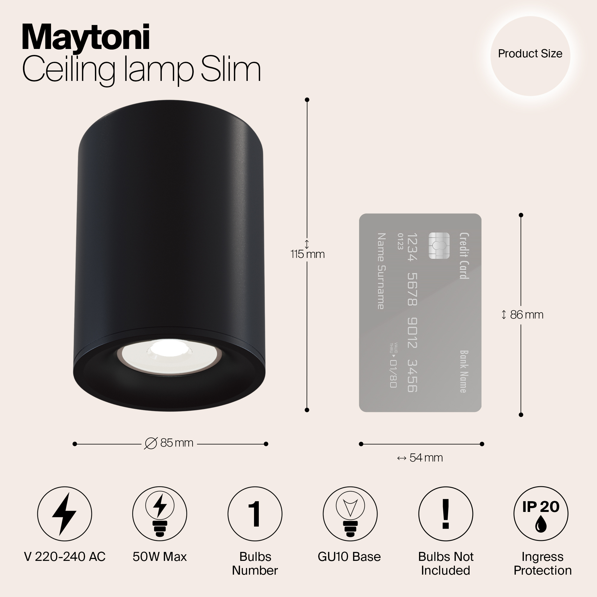 картинка Потолочный светильник Maytoni Alfa C012CL-01B от магазина pro-decor.kz